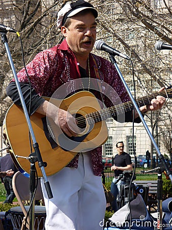 Anti Nuclear Protest Singer Editorial Stock Photo