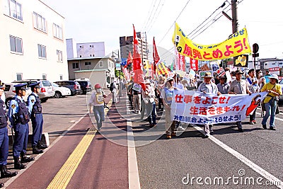 Anti-Nuclear Protests in Japan Editorial Stock Photo