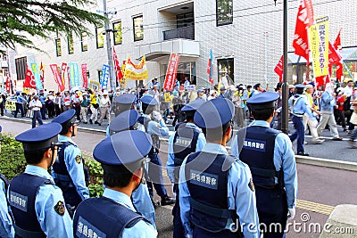 Anti-Nuclear Protests in Japan Editorial Stock Photo