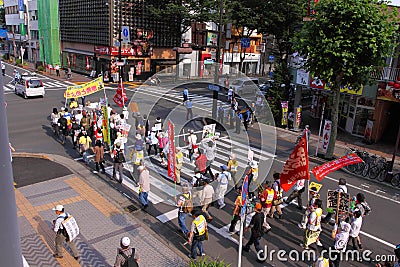 Anti-Nuclear Protests in Japan Editorial Stock Photo