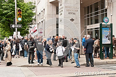 Anti-Psychiatry Protests in Philadelphia, May 2012 Editorial Stock Photo