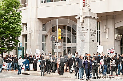 Anti-Psychiatry Protests in Philadelphia, May 2012 Editorial Stock Photo