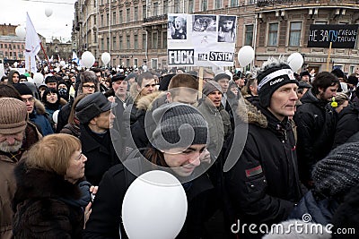 Anti-Putin Rally Editorial Stock Photo