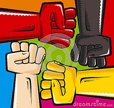 Anti racism Vector Illustration