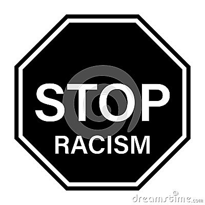 Anti racism vector banner. black lives matter. stop racist. racial diversity race concept. together against racial discrimination Stock Photo