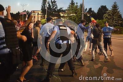 Anti Romania`s top court protest, Bucharest, Romania - 30 May 20 Editorial Stock Photo