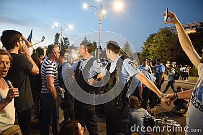 Anti Romania`s top court protest, Bucharest, Romania - 30 May 20 Editorial Stock Photo