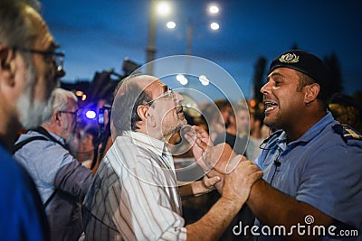 Anti Romania`s top court protest, Bucharest, Romania - 30 May 20 Editorial Stock Photo