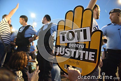 Anti Romania`s top court protest, Bucharest, Romania - 30 May 20 Editorial Stock Photo