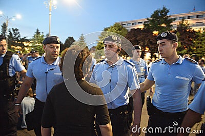 Anti Romania`s top court protest, Bucharest, Romania - 30 May 20 Editorial Stock Photo