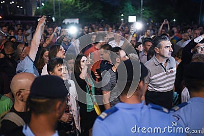 Anti Romania`s top court protest, Bucharest, Romania - 30 May 20 Editorial Stock Photo