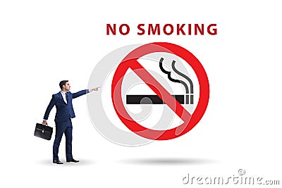 Anti smoking concept with antismoking logo Stock Photo