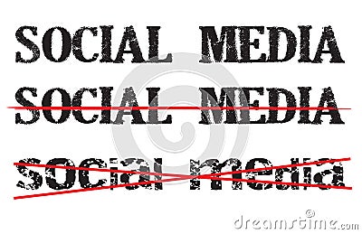 Anti-social media icon or sign Stock Photo