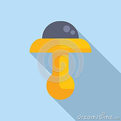 Anti sound earplugs icon flat vector. Sound equipment Stock Photo