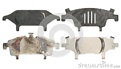 Anti squeal shim for disc brake pad Stock Photo