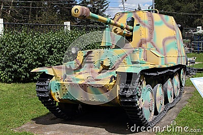 Anti-tank self-propelled artillery mount Marder III AUSF. M Cze Editorial Stock Photo