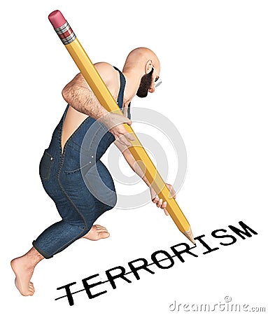 Anti Terrorism Crossing Word Illustration Stock Photo