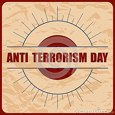 Anti Terrorism Day Stock Photo