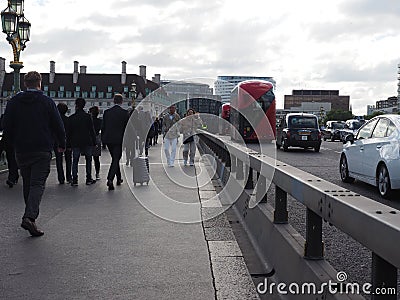anti terrorism safety barriers in London Editorial Stock Photo