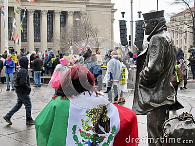 Anti-Trump Demonstration Editorial Stock Photo