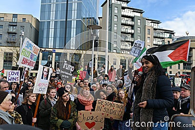 Anti Trump Protest Editorial Stock Photo