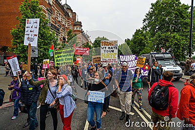 Anti Trump Protest - London Editorial Stock Photo