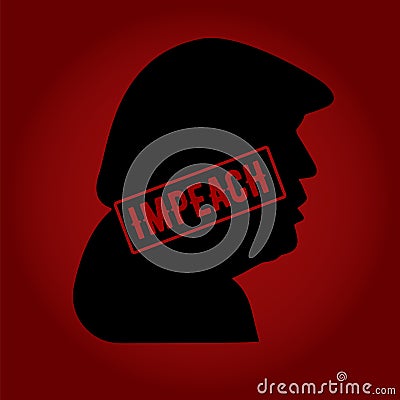 Anti US President Donald Trump silhouette sign icon Editorial Stock Photo