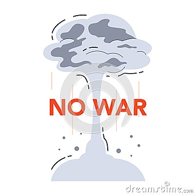 Anti war movement concept. Peace and nonviolence as an idea Vector Illustration