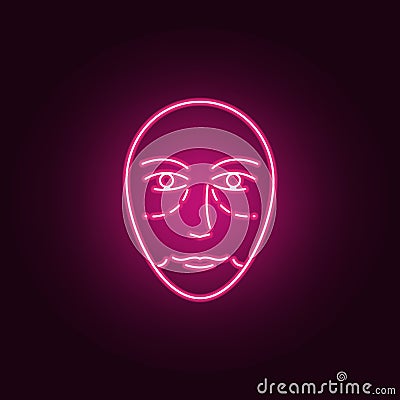 Antiaging face Botox icon. Elements of anti agies in neon style icons. Simple icon for websites, web design, mobile app, info Stock Photo