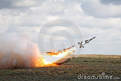 Antiaircraft missile system Stock Photo