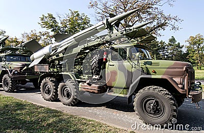 Antiaircraft rockets Stock Photo