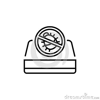 Antiallergic material on mattress icon. Health sleep vector illustration Vector Illustration