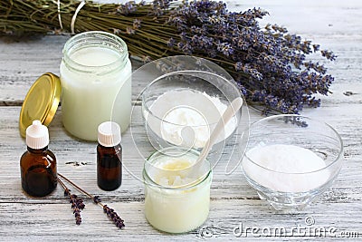 Antibacterial and natural homemade deodorant Stock Photo