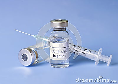 Antibiotic Injection Stock Photo
