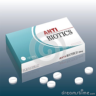 Antibiotics Pills Medicines Vector Illustration