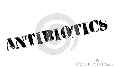 Antibiotics rubber stamp Stock Photo