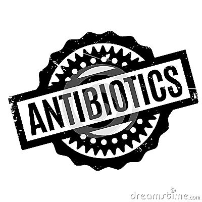 Antibiotics rubber stamp Stock Photo