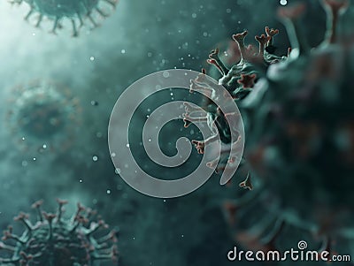 Antibodies attack and destroy the virus Stock Photo