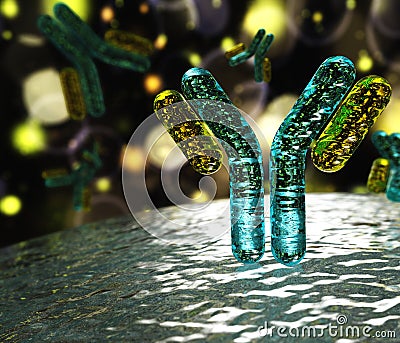 Antibodies, a beautiful scientific abstract background Stock Photo