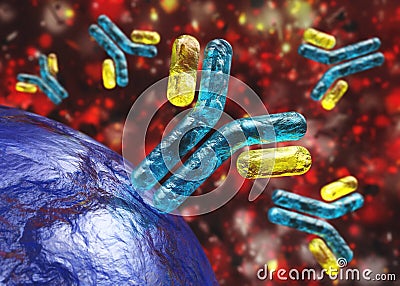 Antibody, immunoglobulins Stock Photo