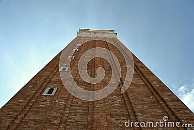 Italia, ltaly, Venezia, Piazza, Basilica di San Marco, Campanile, square, old metal staircase Stock Photo