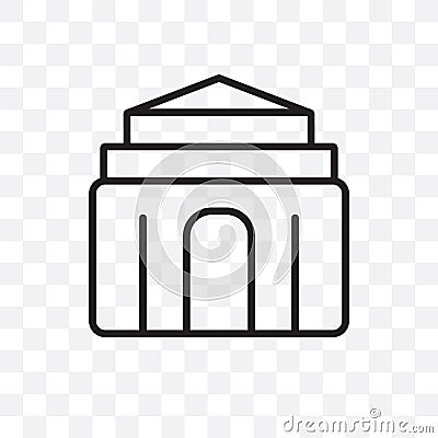 antic Architecture vector linear icon isolated on transparent background, antic Architecture transparency concept can be used for Vector Illustration