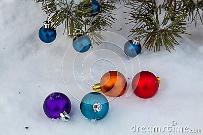 In anticipation of the holiday. Cold winter. New Year Stock Photo