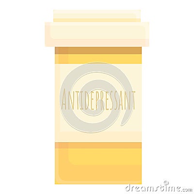 Antidepressant drug icon cartoon vector. Anxiety pill Vector Illustration