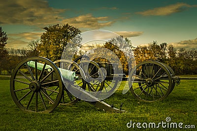 Antietam Battlefield Cannons Stock Photo