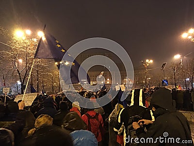 Bucharest protest Editorial Stock Photo