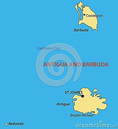 Antigua and Barbuda - vector map Vector Illustration