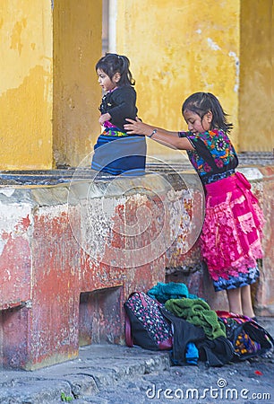 Antigua street laundry Editorial Stock Photo