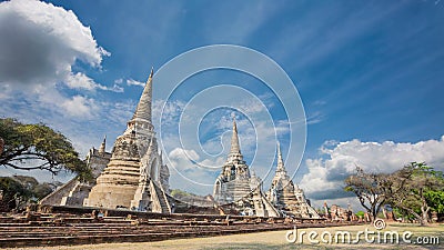A antiguidade Ayutthaya bonito de Sanphet do si de Phra do wat do templo filme A antiguidade Ayutthaya bonito de Sanphet do si de Phra do wat do templo filme