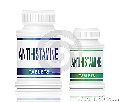 Antihistamine medication. Stock Photo